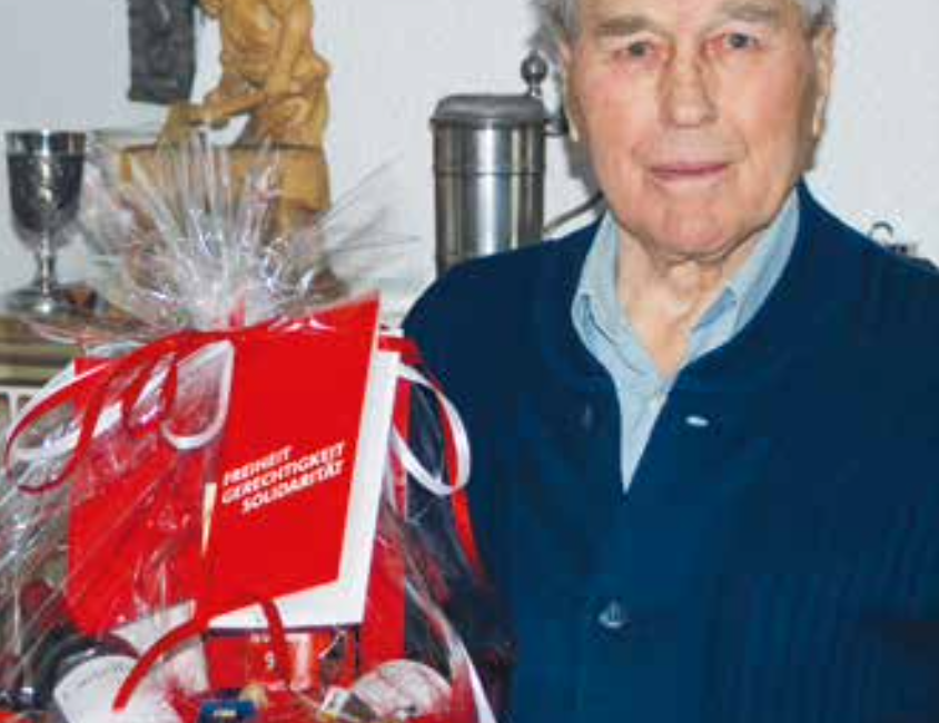 90 Jahre alt und seit 65 Jahren in der SPD Josef Schuler